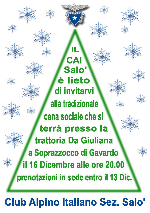 Cena sociale 16 dicembre 2016